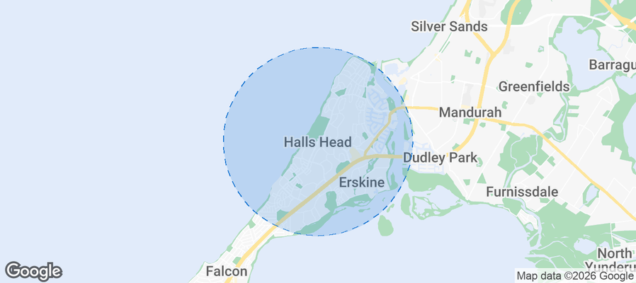 Halls Head Airbnb map